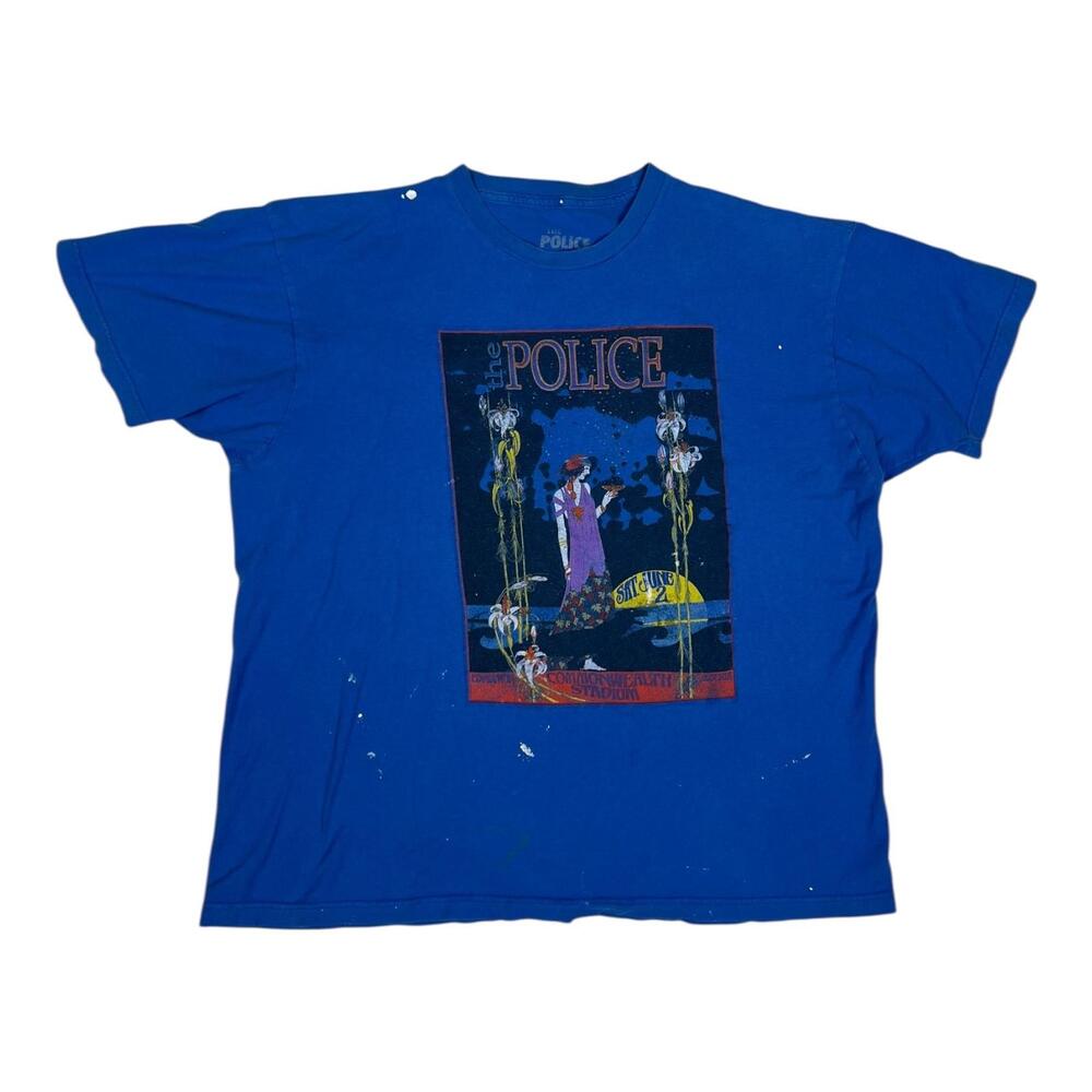 The Police T-Shirt Mens XL Commonwealth Stadium Blue Concert Rock Band Retro VTG
